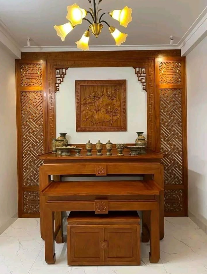 bàn thờ gỗ gõ ekop